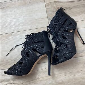 Gianni Bini Lace Up Heels Black 8